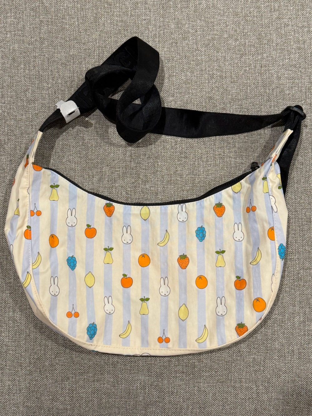 BAGGU Medium Nylon Crescent Bag - Picnic Stripes Miffy - UO Exclusive NEW W/ TAG